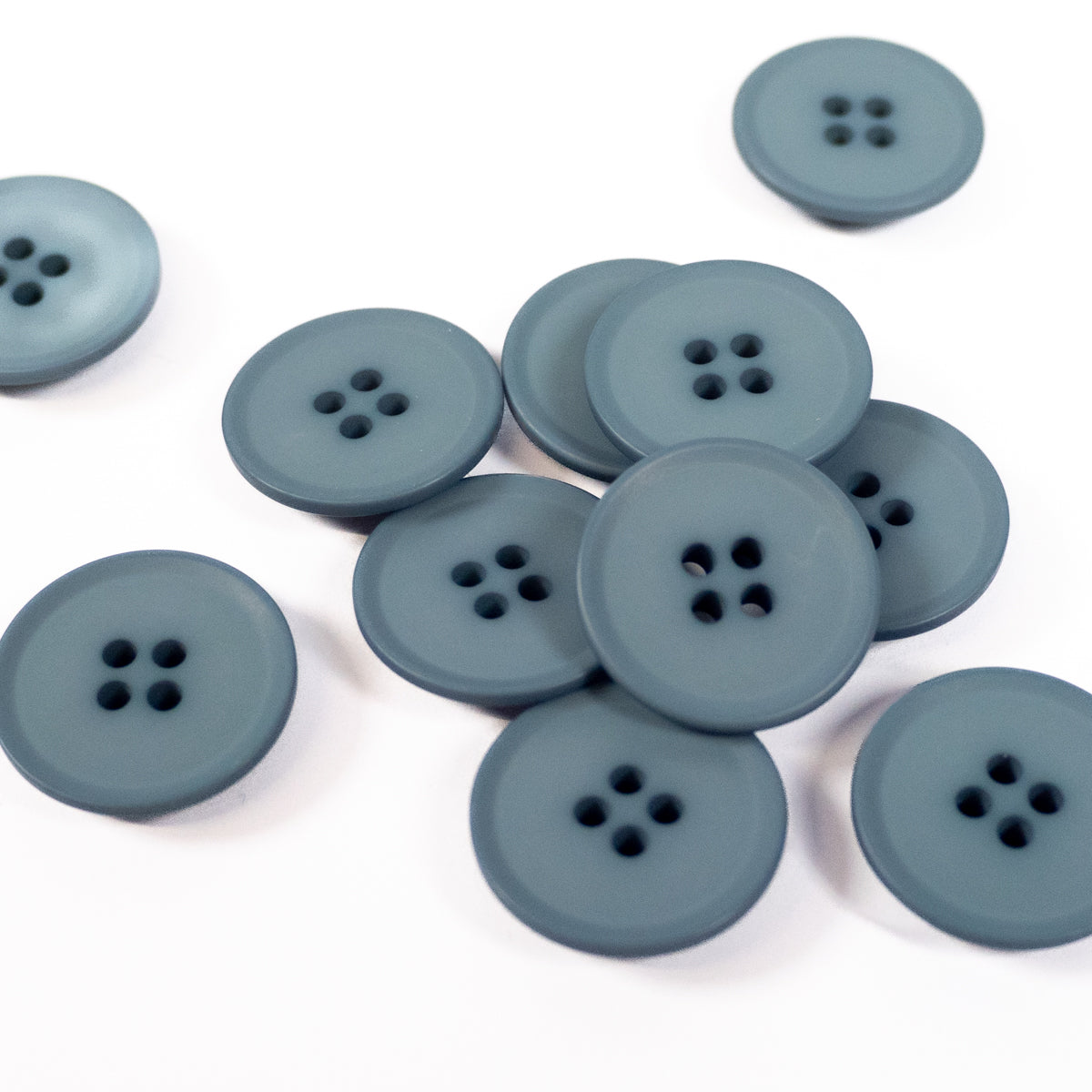 Bouton mat 4 trous - 20 mm - Aqua - Image 2
