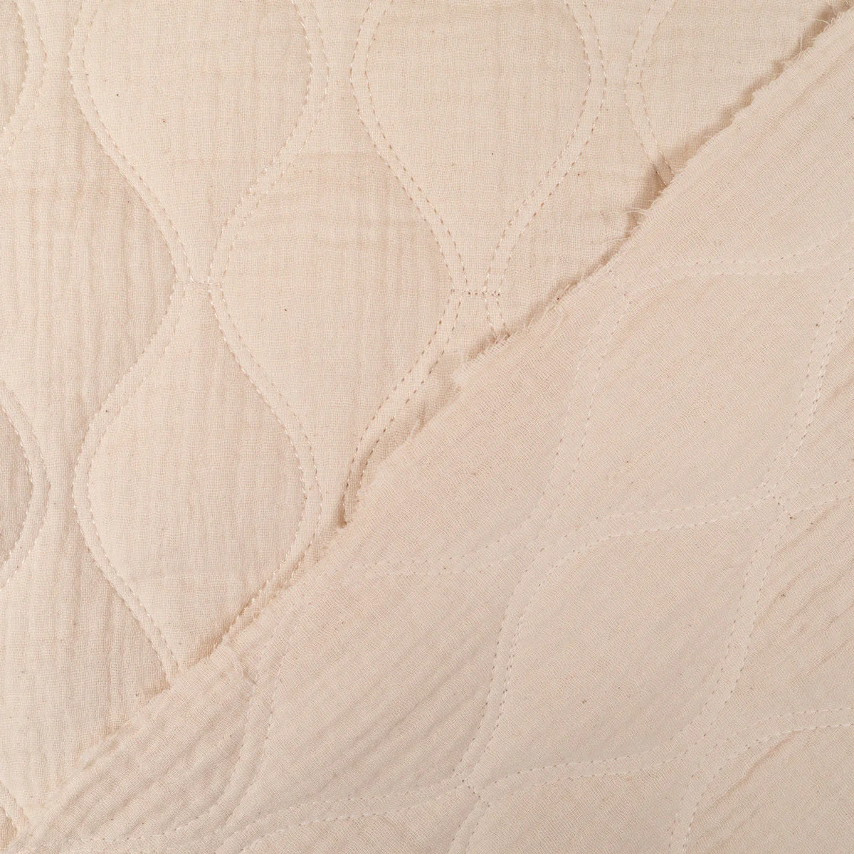 Coupon de Tissu Double gaze matelassée - Écru - Image 4
