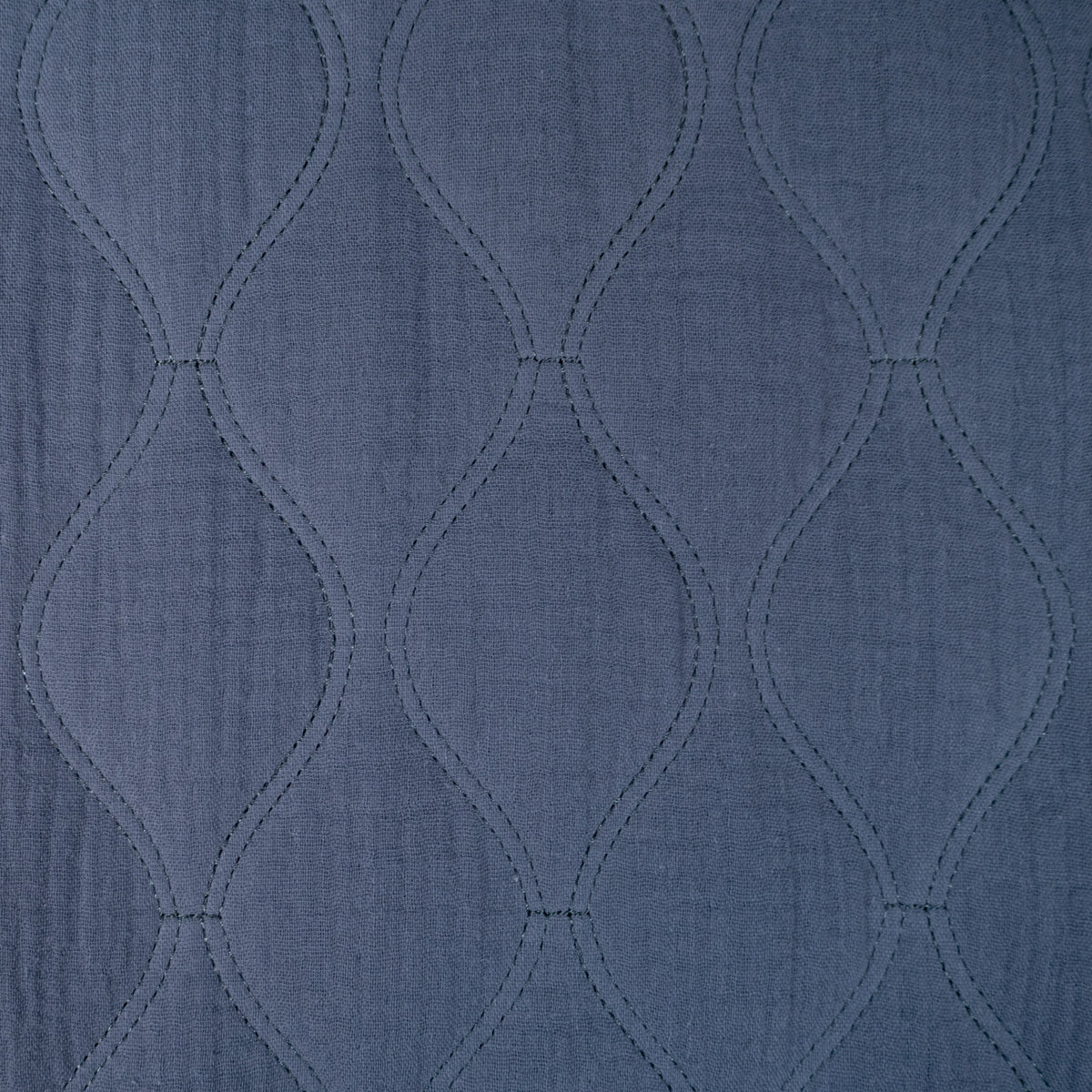Coupon Tissu Double gaze matelassée - Bleu jean 510 - Image 2