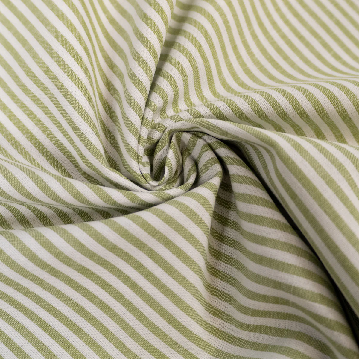 Tissu popeline - Rayures - Vert pomme et blanc - Image 3