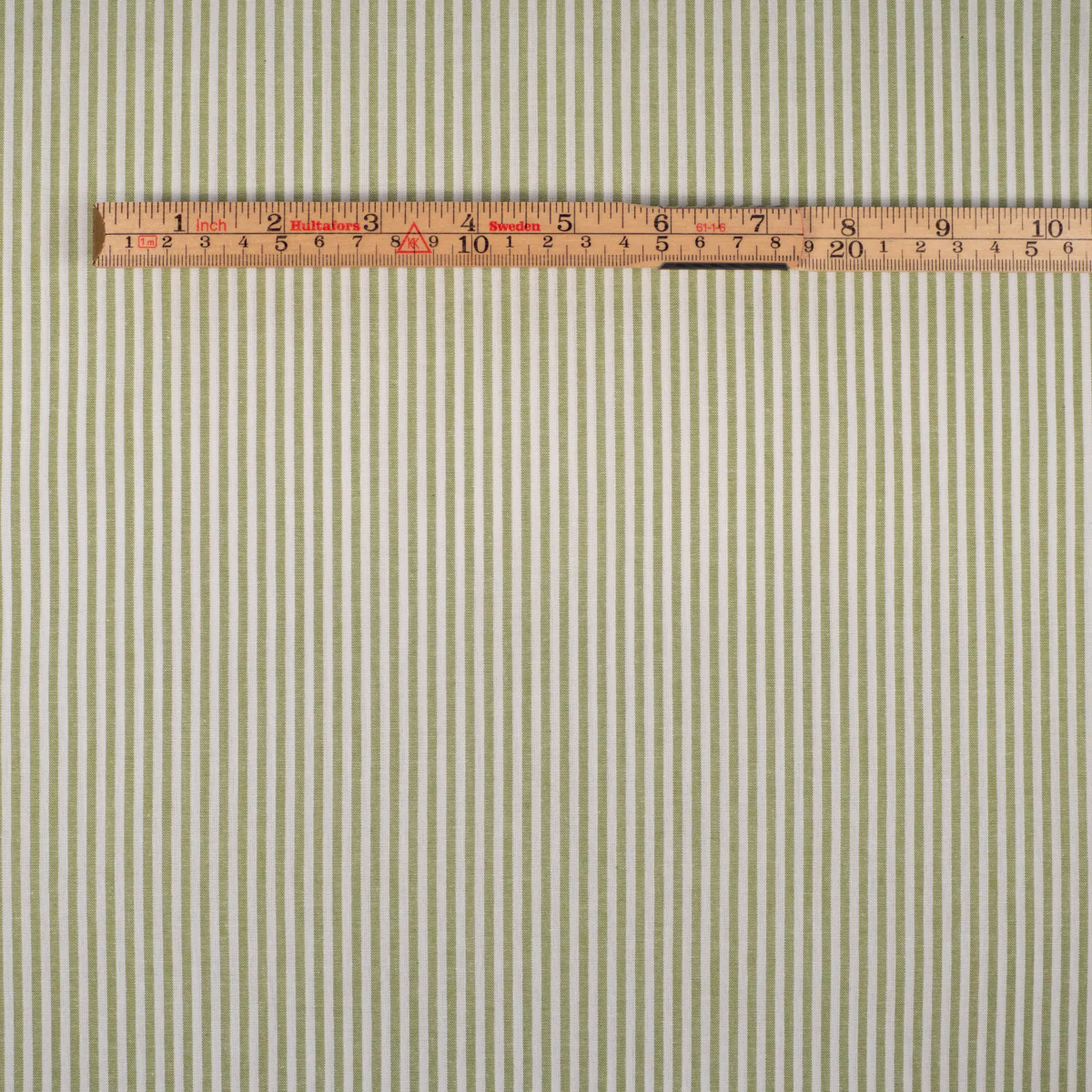 Tissu popeline - Rayures - Vert pomme et blanc - Image 5