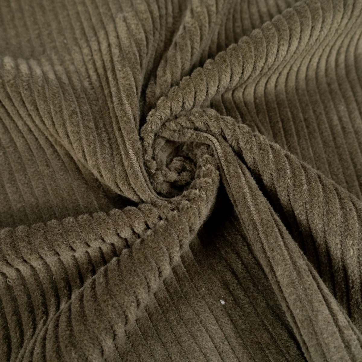 Coupon Tissu velours - Grosses côtes 4w - Army green - Image 5
