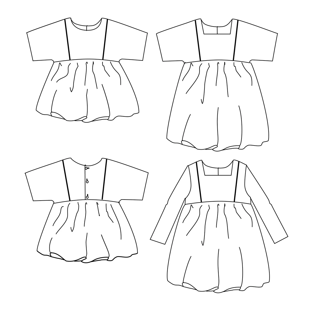 Duo femme enfant blouse et robe SAKURA PDF - Image 4