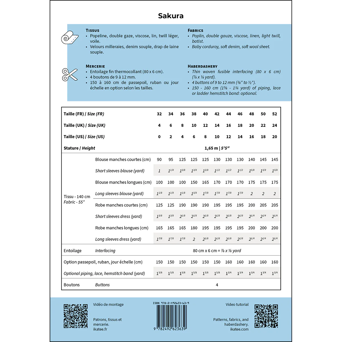Duo femme enfant blouse et robe SAKURA PDF - Image 18