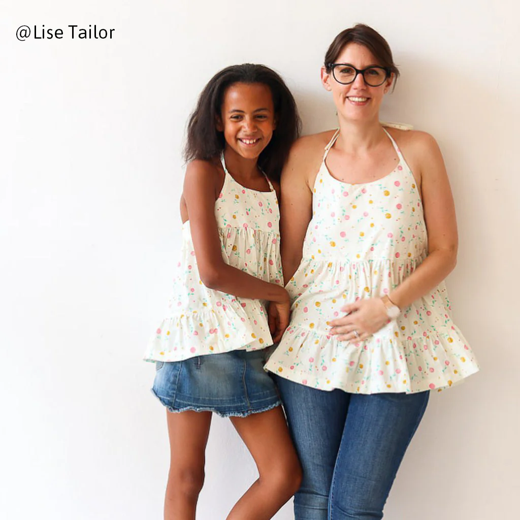 Duo femme enfant top et robe LÉNA pochette - Image 4