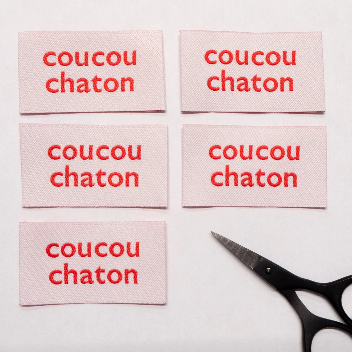 Étiquettes tissées ©ikatee - Coucou chaton - x5 - Image 3