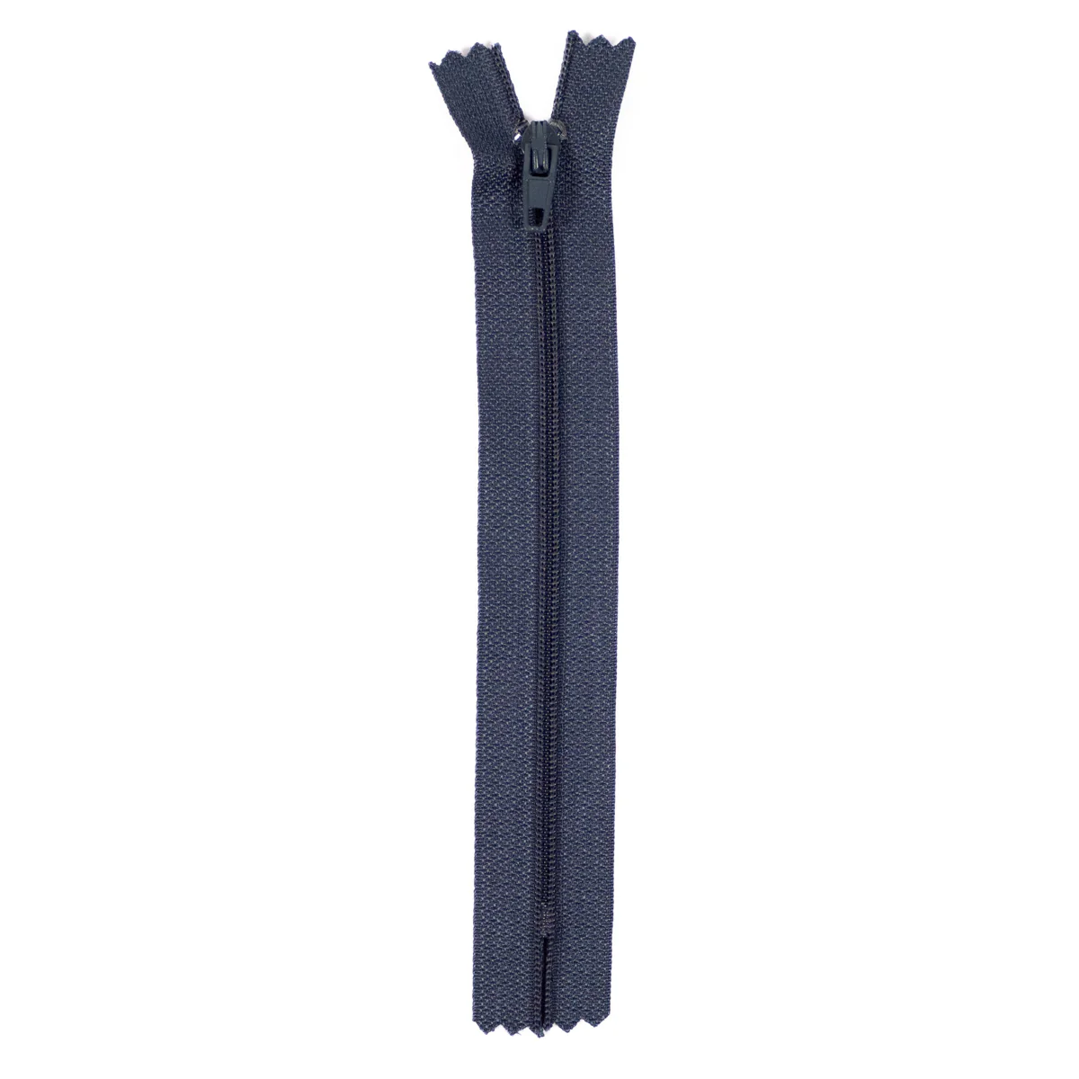 Fermeture à glissière nylon - Simple curseur - Non séparable - Bleu Marine - 15 cm
