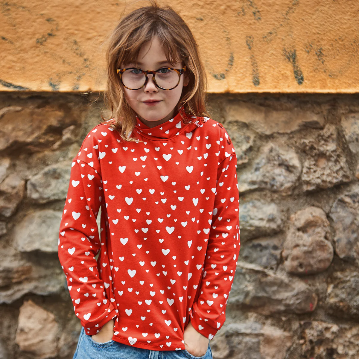 Jersey Bio Stretch - ikatee® - Petit cœur - Rouge - Image 11