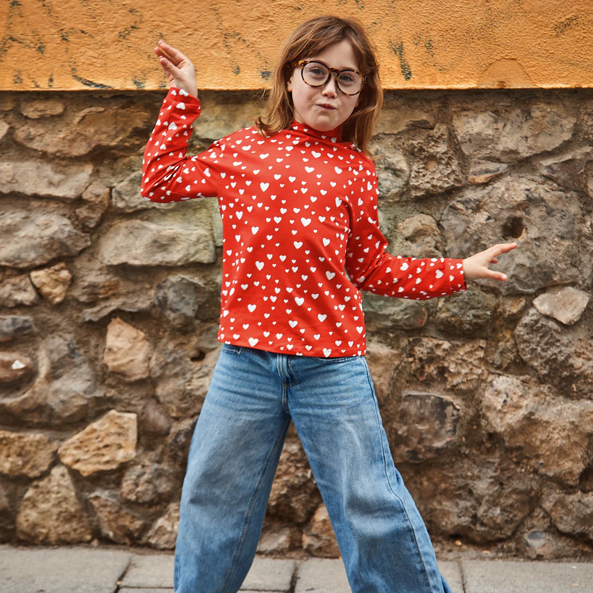 Jersey Bio Stretch - ikatee® - Petit cœur - Rouge - Image 13