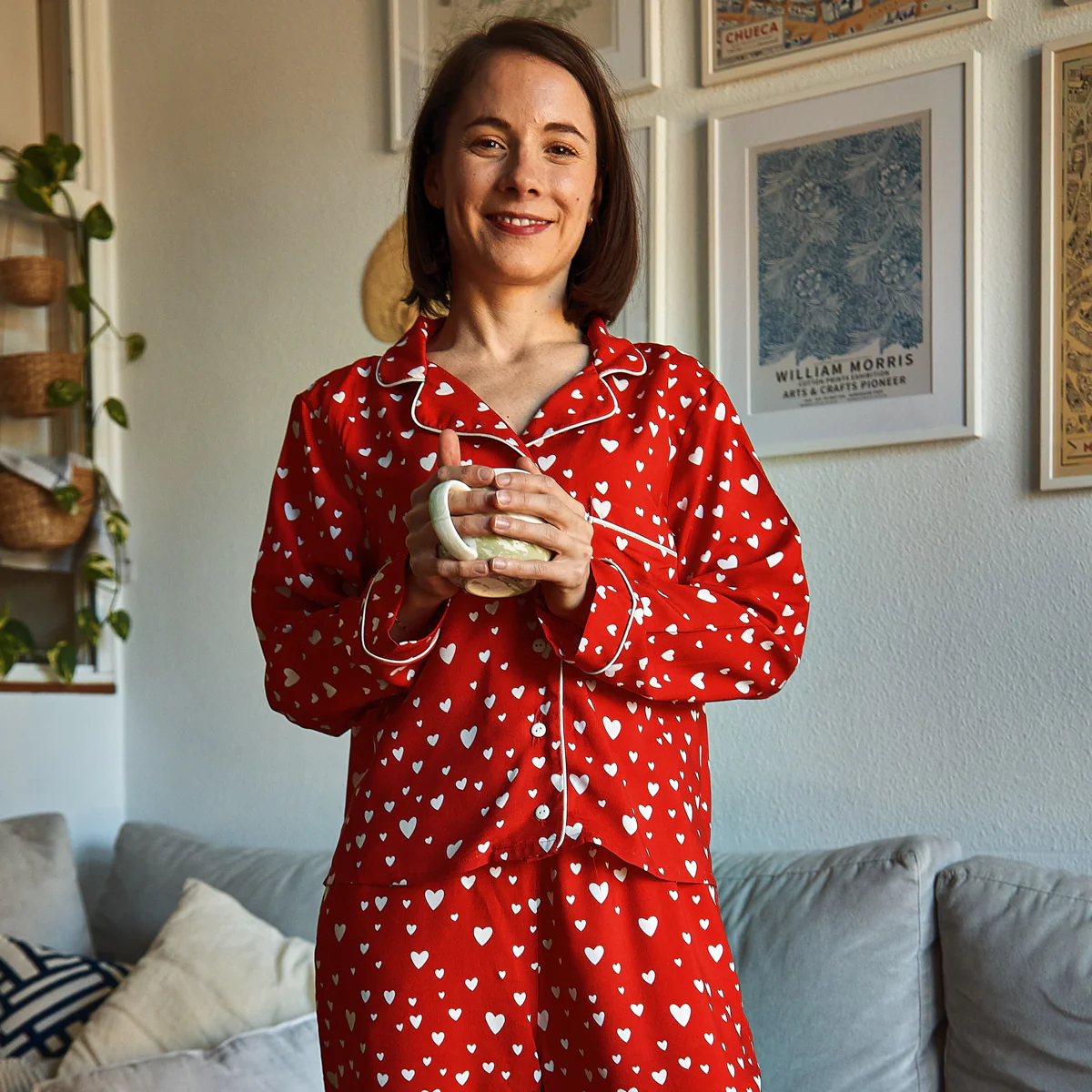 Kit pyjama femme Budapest - Petit Cœur - Version longue - 32 au 46 - Image 6