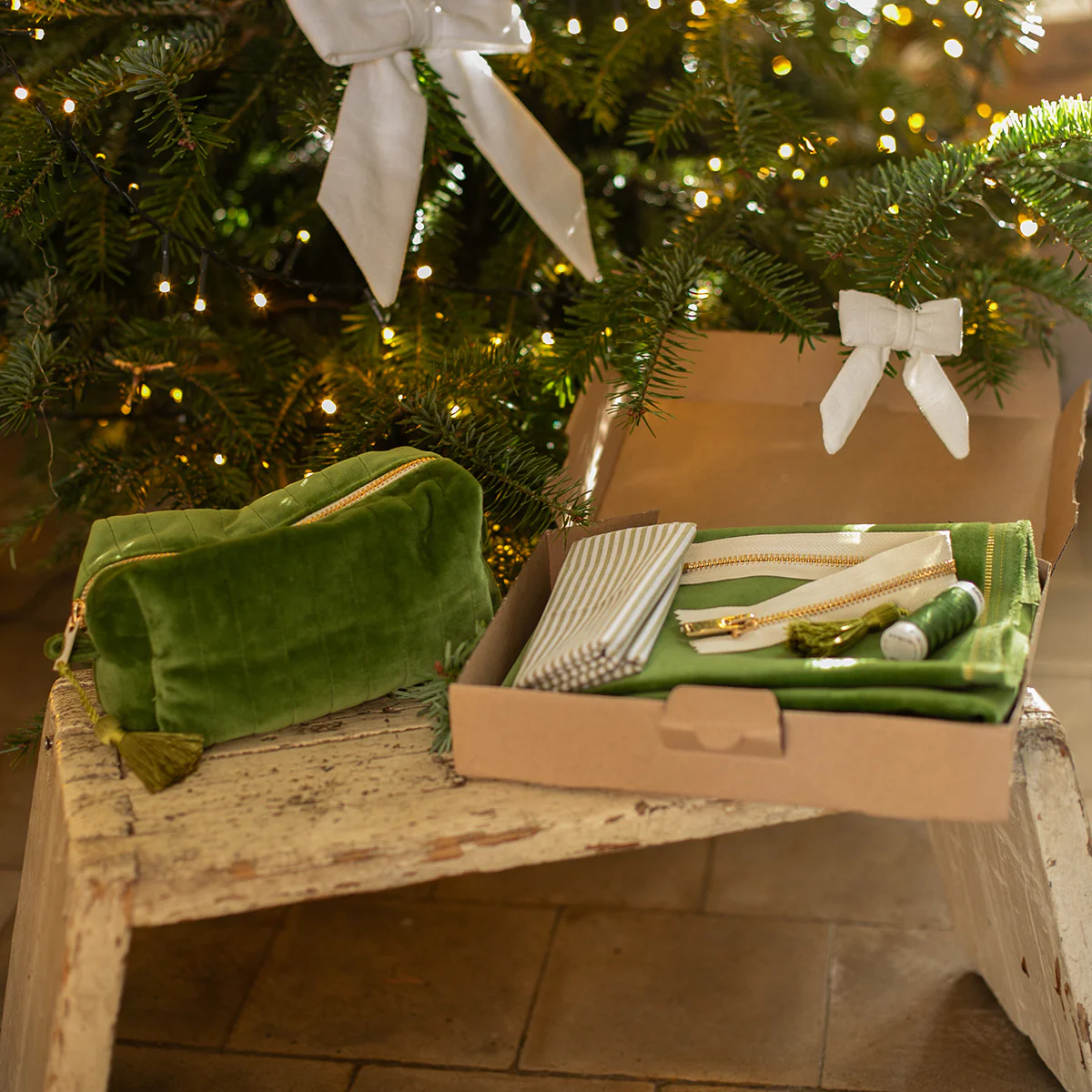 Kit Trousse Venise - Velours ras - Vert mousse - Image 7