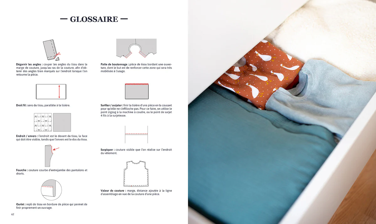 Livre de couture bébé "À LA MAISON" Livre papier - Image 8