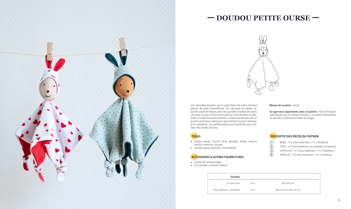 Livre de couture bébé "BONNE NUIT" Livre papier - Image 6