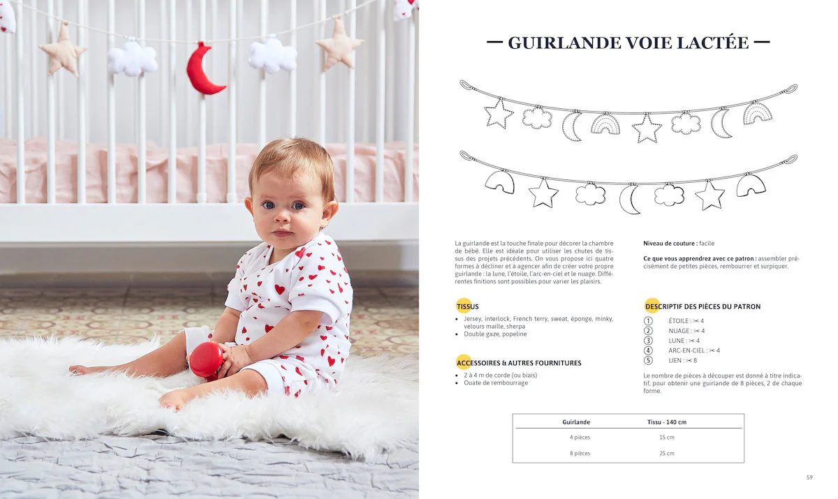 Livre de couture bébé "BONNE NUIT" Livre papier - Image 8