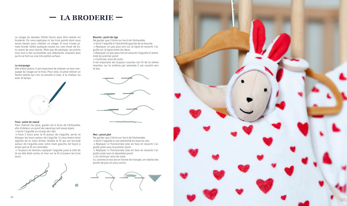 Livre de couture bébé "BONNE NUIT" Livre papier - Image 9