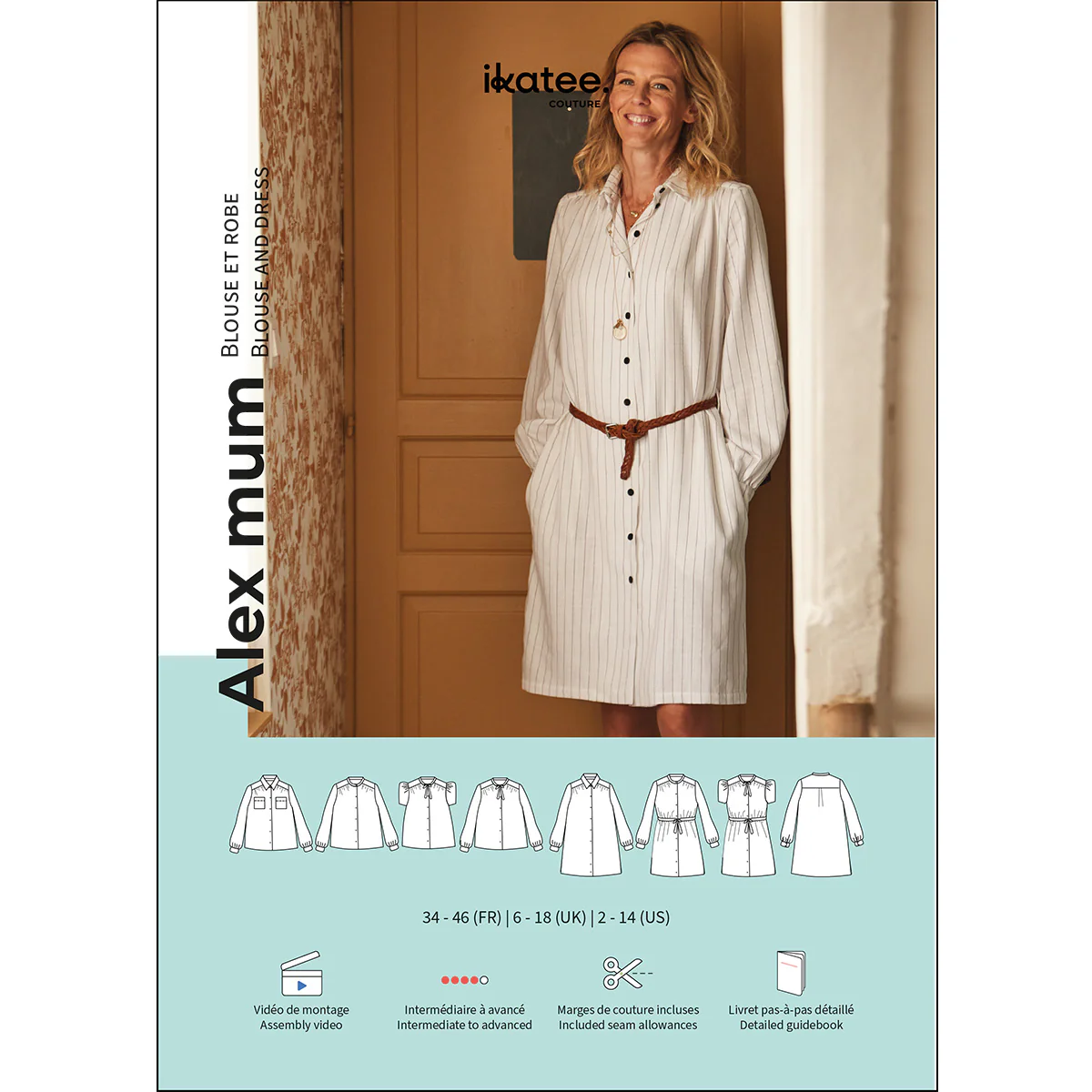 Patron blouse et robe femme ALEX MUM pochette