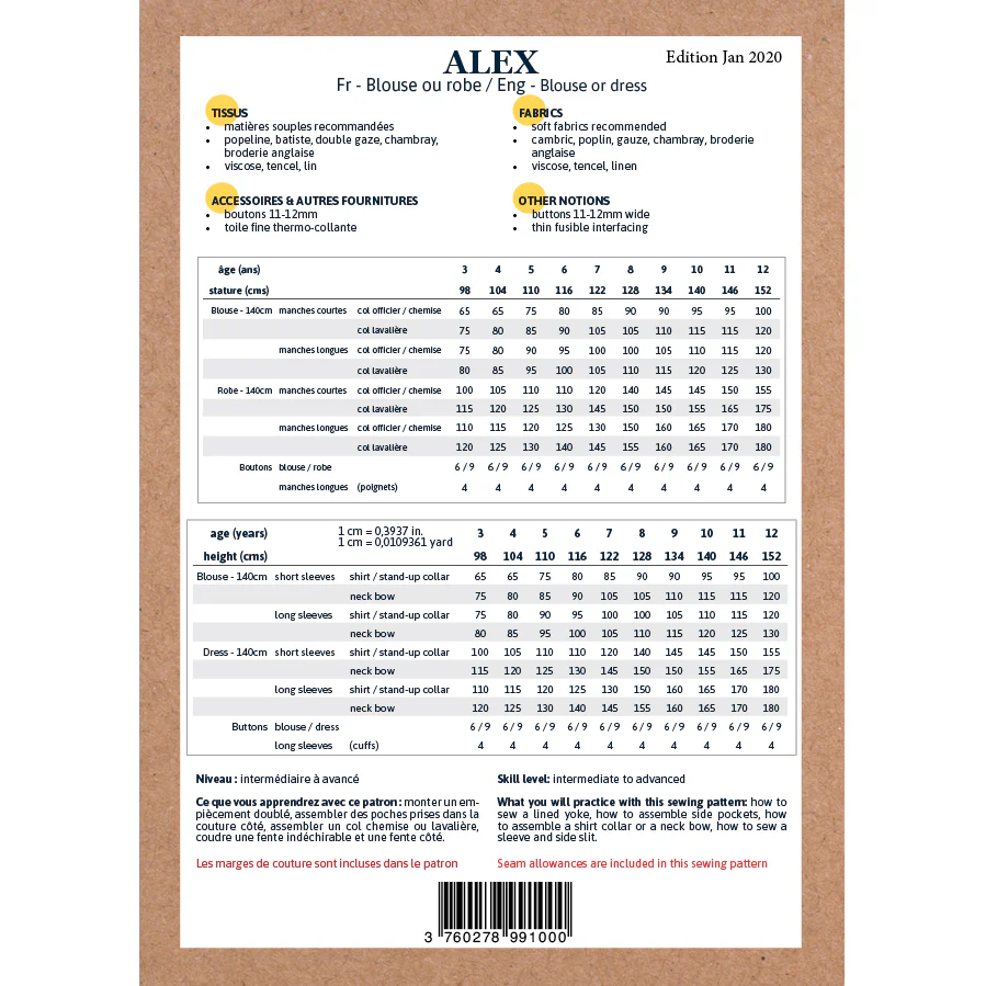 Patron blouse et robe enfant ALEX PDF - Image 14