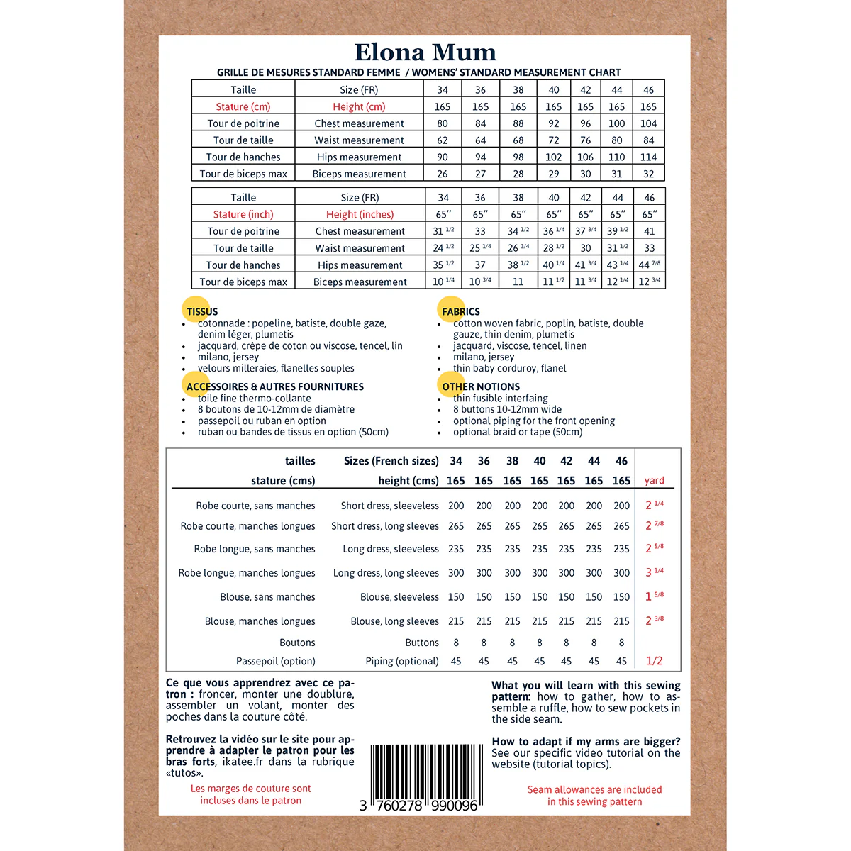 Patron blouse et robe femme ELONA MUM PDF - Image 20