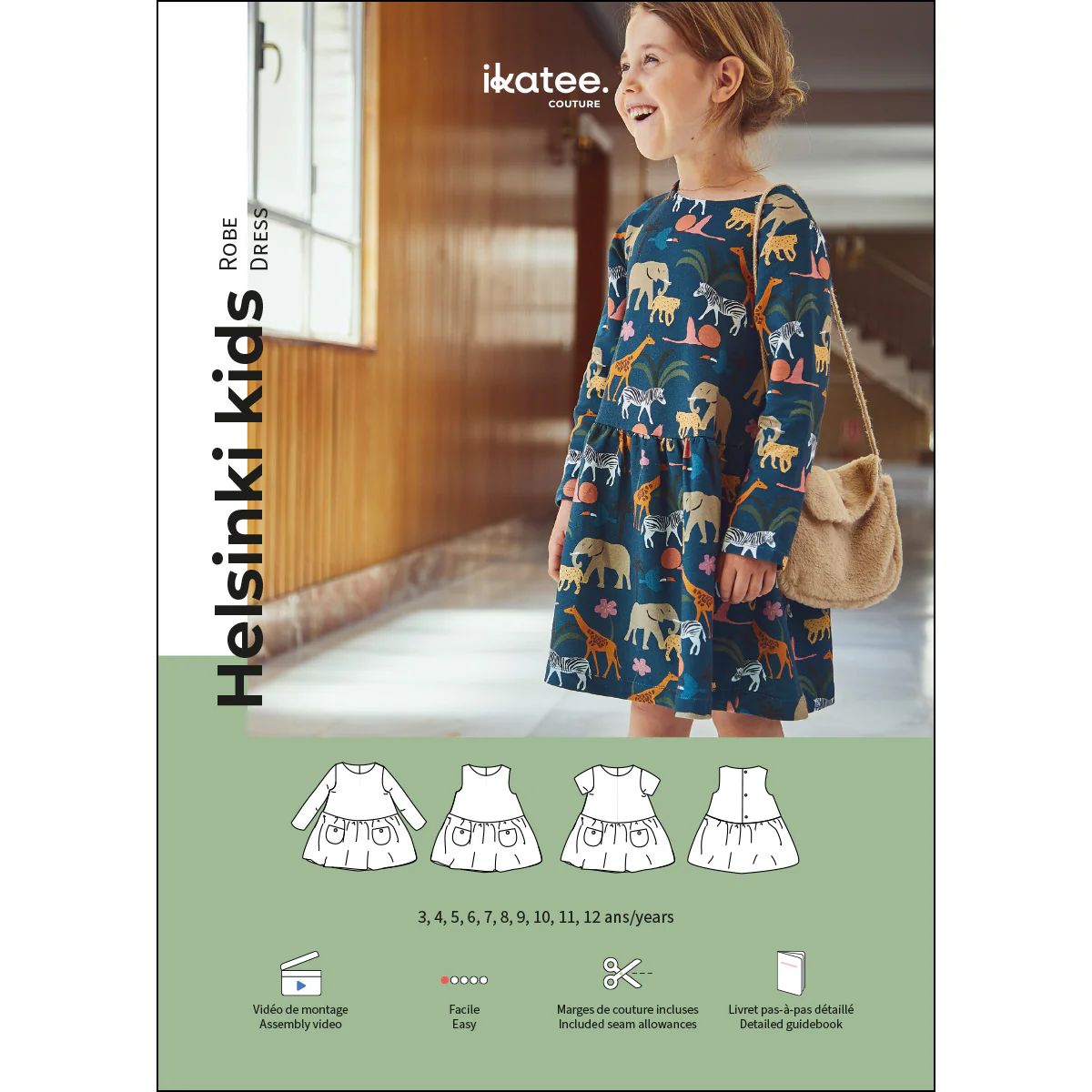Patron robe enfant HELSINKI KIDS pochette