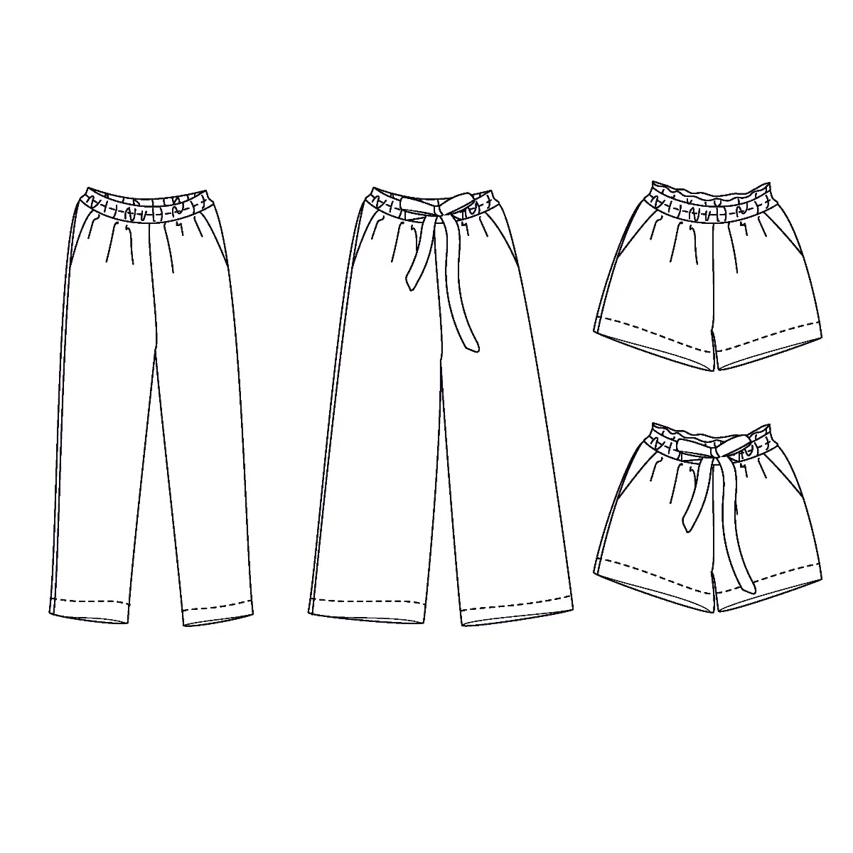 Patron pantalon et short femme SINGAPOUR pochette - Image 2