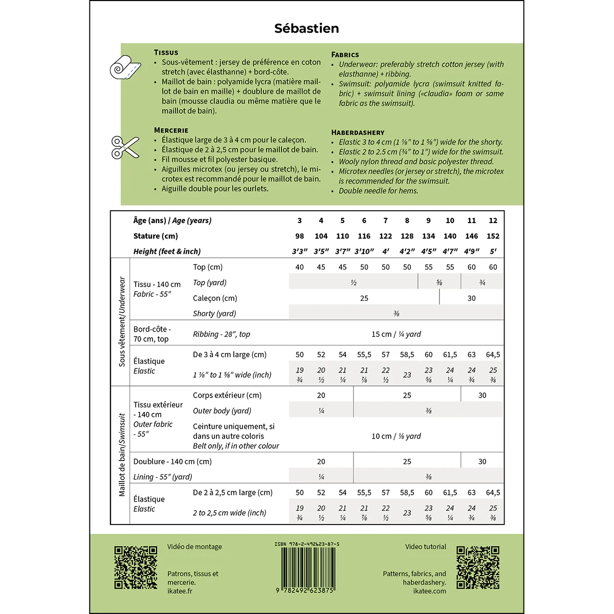 Patron sous-vêtement et maillot de bain enfant SEBASTIEN PDF - Image 19
