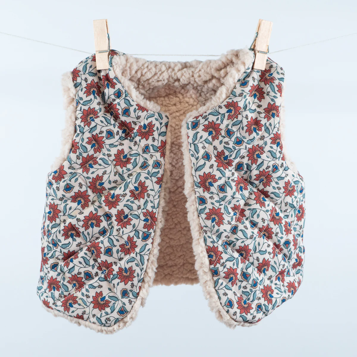 Patron gilet sans manches bébé VIENNE pochette - Image 9