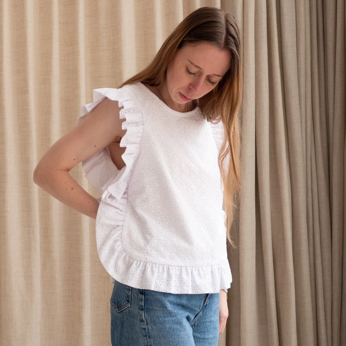 Patron plastron et pull sans manches femme BRISBANE pochette - Image 10