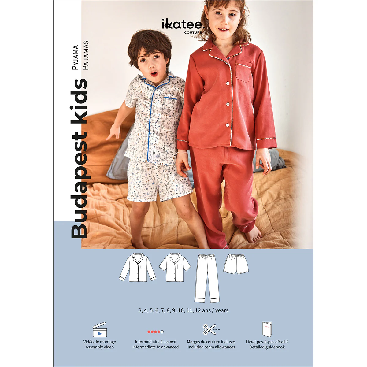 Patron pyjama enfant BUDAPEST KIDS pochette