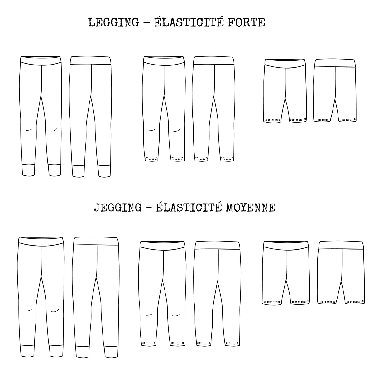Patron legging et jegging enfant SEATTLE KIDS PDF - Image 2