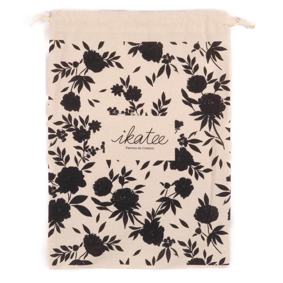 Pochon fleuri en coton ©ikatee - 25x35 cm - Image 3