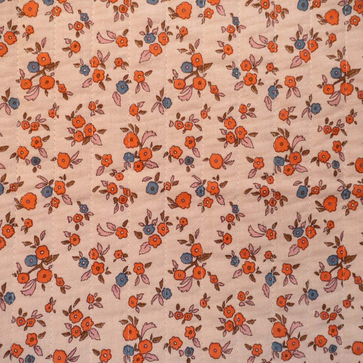 Tissu matelassé réversible - June - Rose poudrée - Image 4