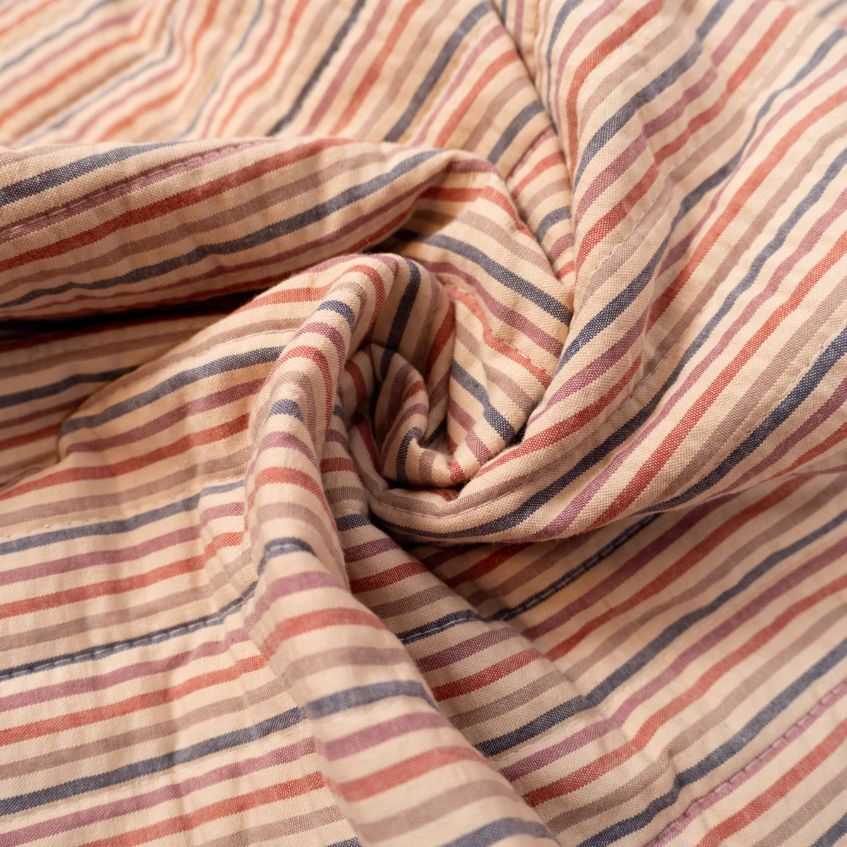 Tissu matelassé réversible - June - Rose poudrée - Image 6