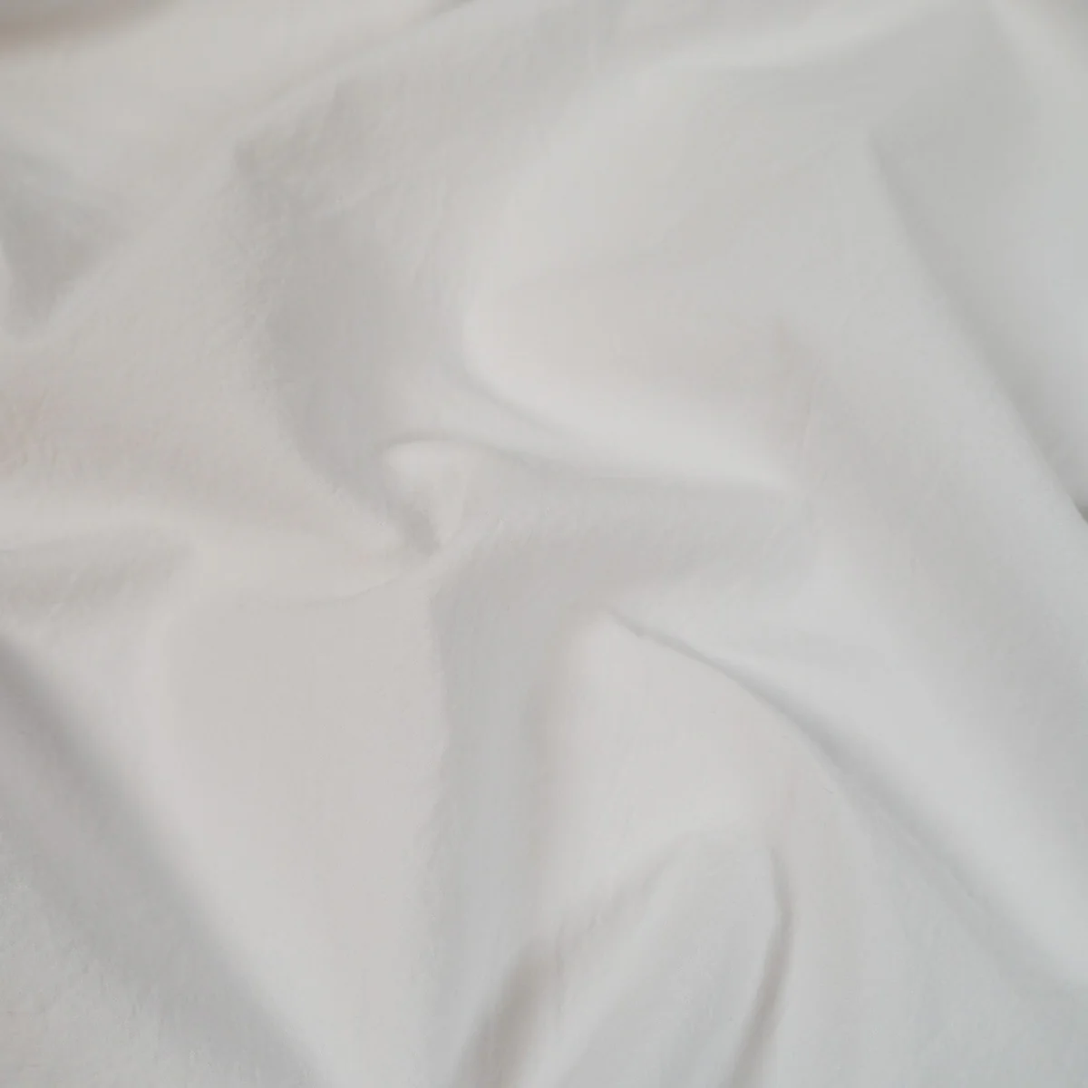 Tissu popeline en coton lavé - Blanc - Image 3