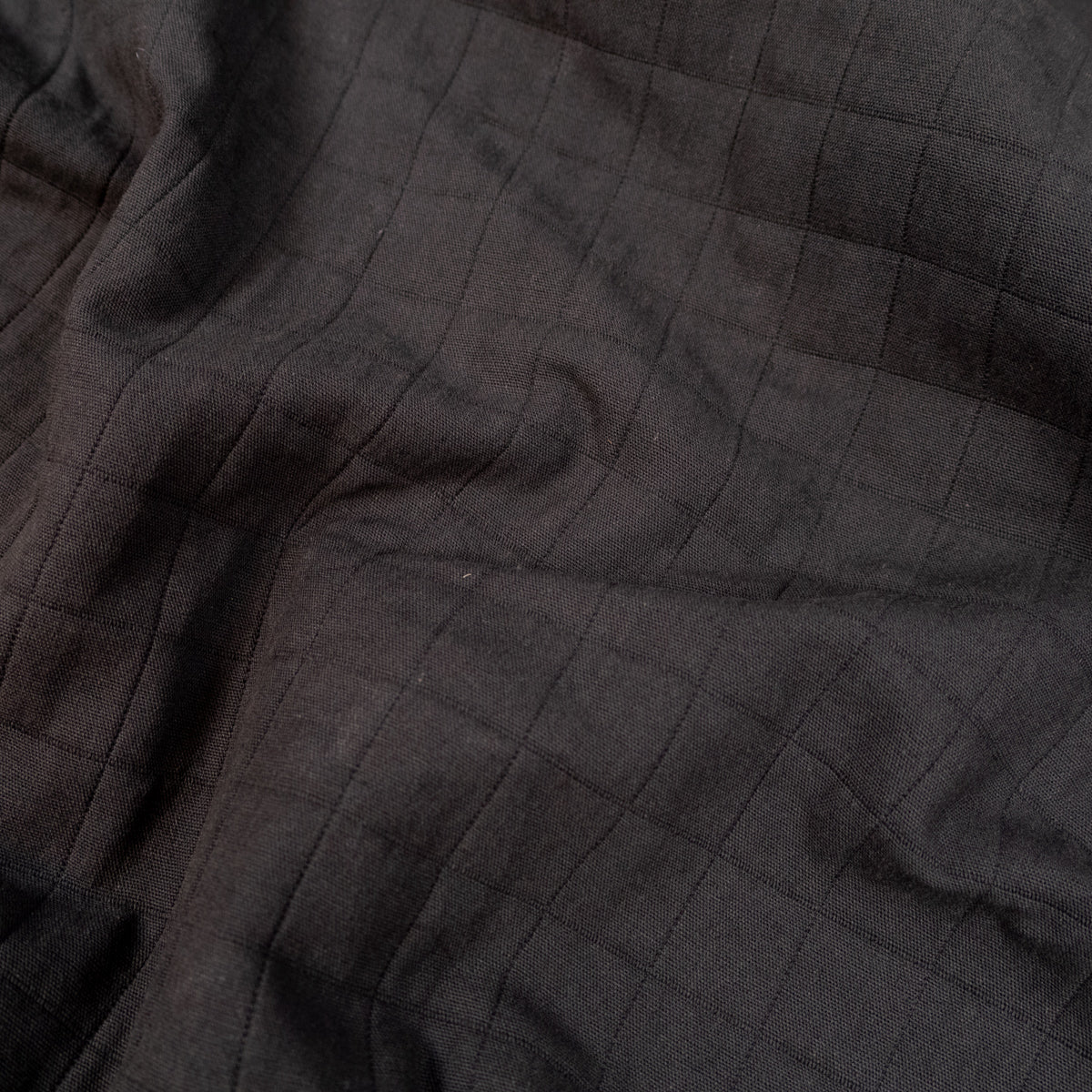 Tissu coton matelassé - Grands carreaux - Anthracite - Image 4