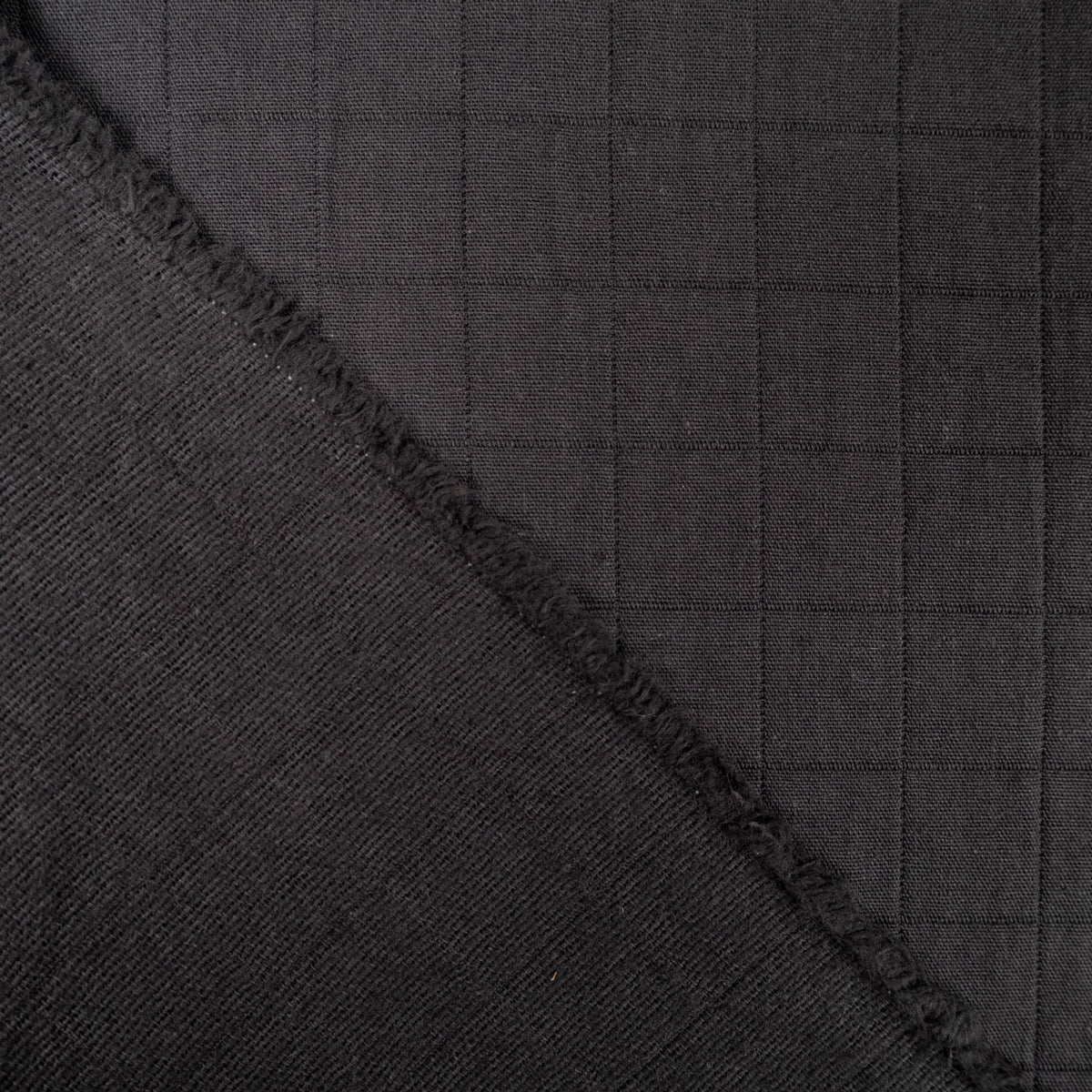 Tissu coton matelassé - Grands carreaux - Anthracite - Image 5