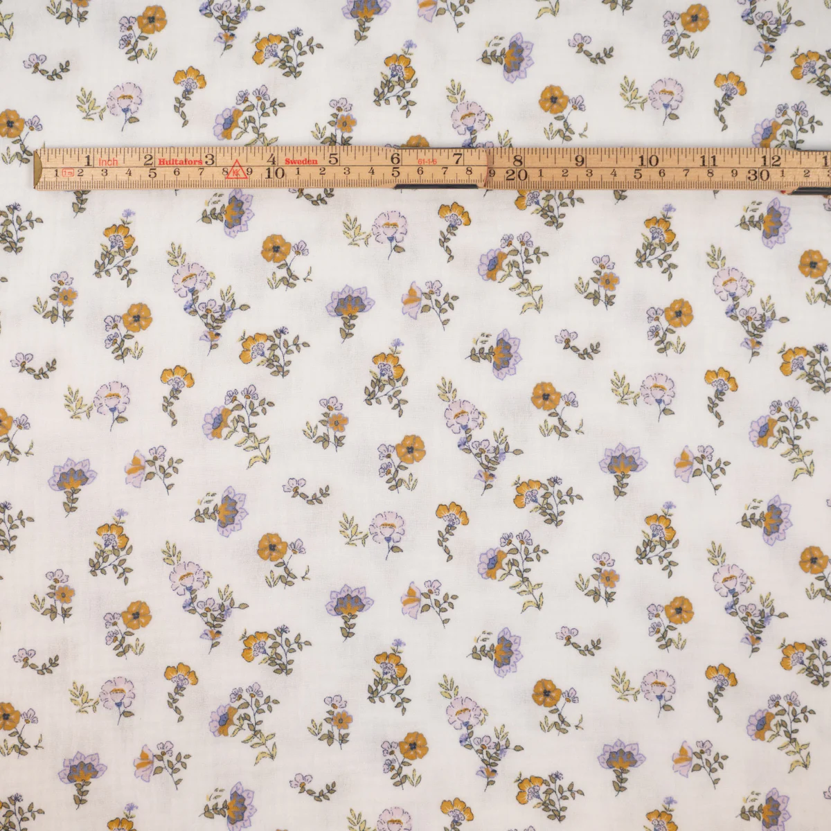 Tissu double gaze - GOTS - Champs de fleurs - Blanc - Image 6