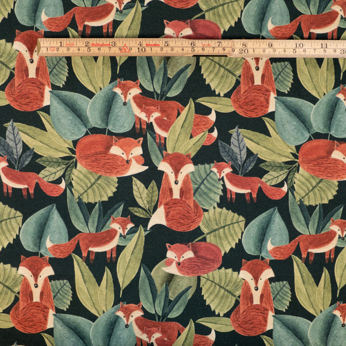 Tissu French terry Bio - Ikatee® - Foxtales - Vert Forêt - Image 9