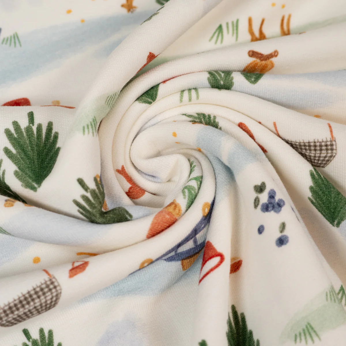 Tissu French terry Bio - Ikatee® - Laponie - Blanc cassé - Image 5