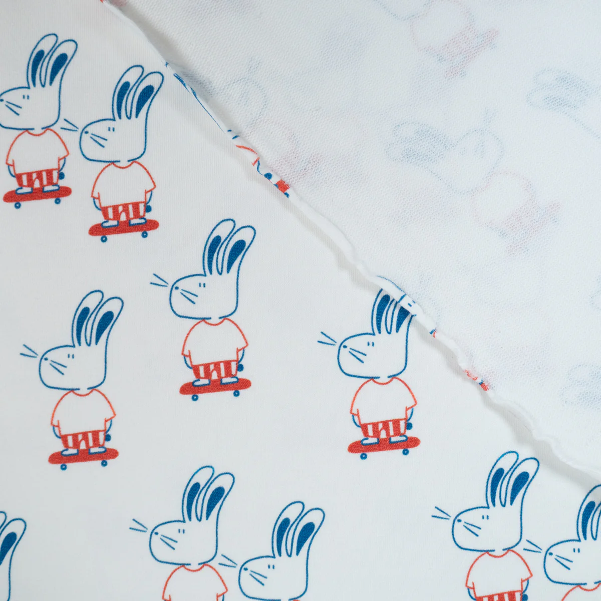 Tissu French terry Bio - Ikatee® - Rabbit Ride Club - Écru - Image 5