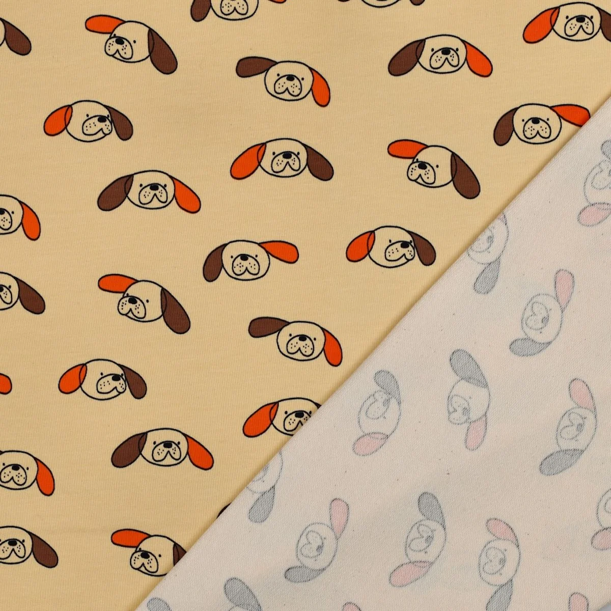 Tissu French Terry - GOTS - Doggy - Orange - Image 3