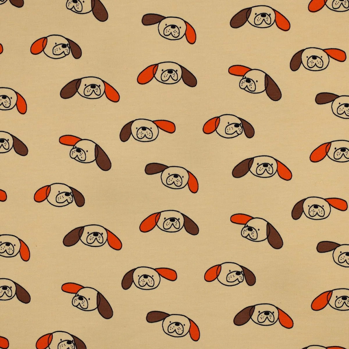 Tissu French Terry - GOTS - Doggy - Orange - Image 4