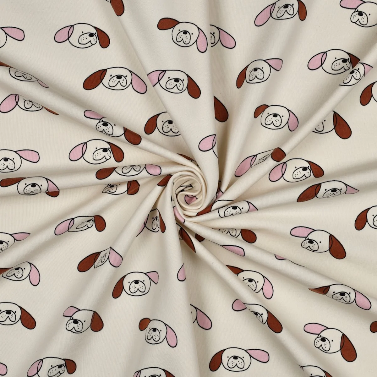 Tissu French Terry - GOTS - Doggy - Rose - Image 3