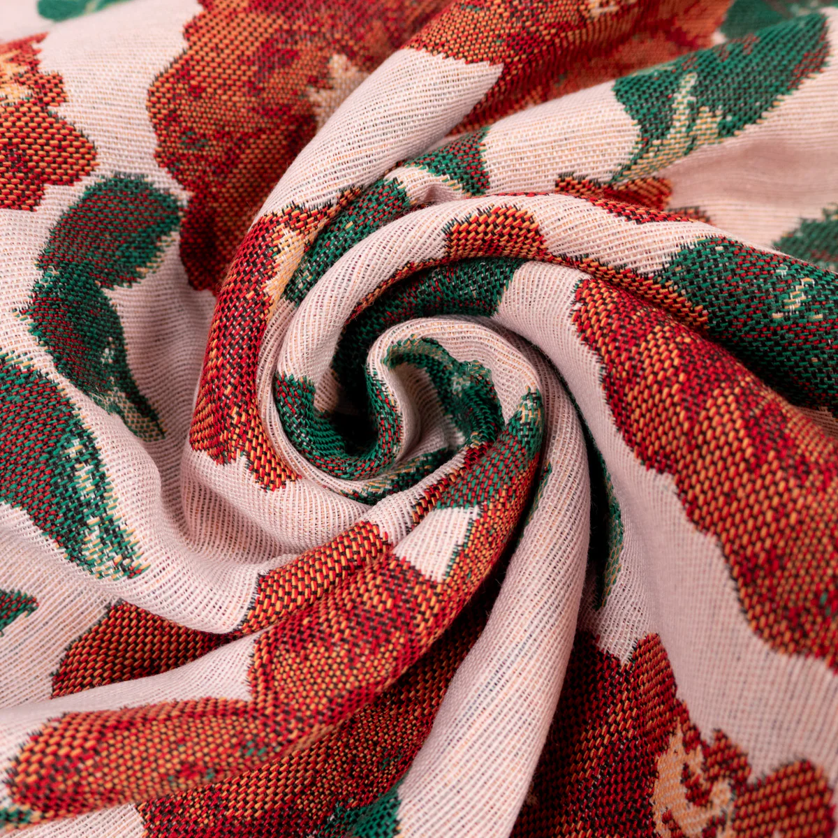 Tissu jacquard - Camélia - Rose - Image 4