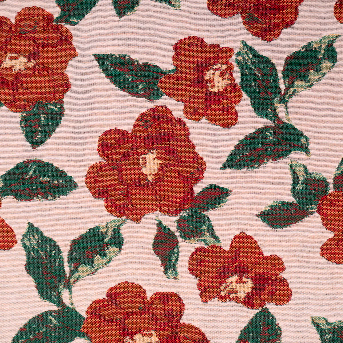 Tissu jacquard - Camélia - Rose - Image 5