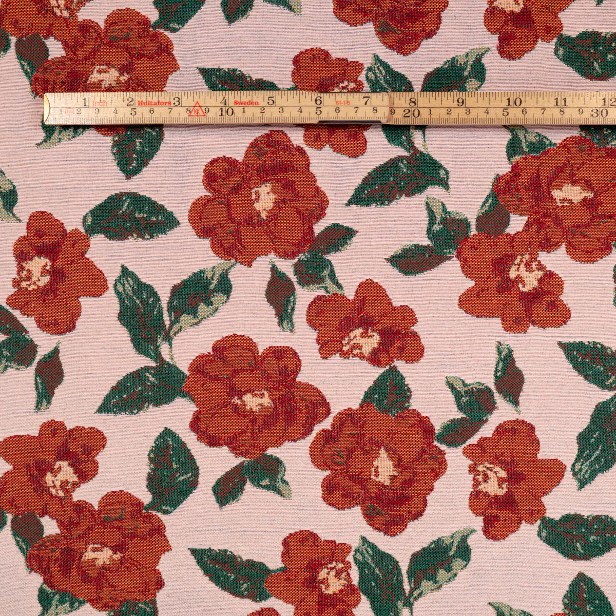 Tissu jacquard - Camélia - Rose - Image 7