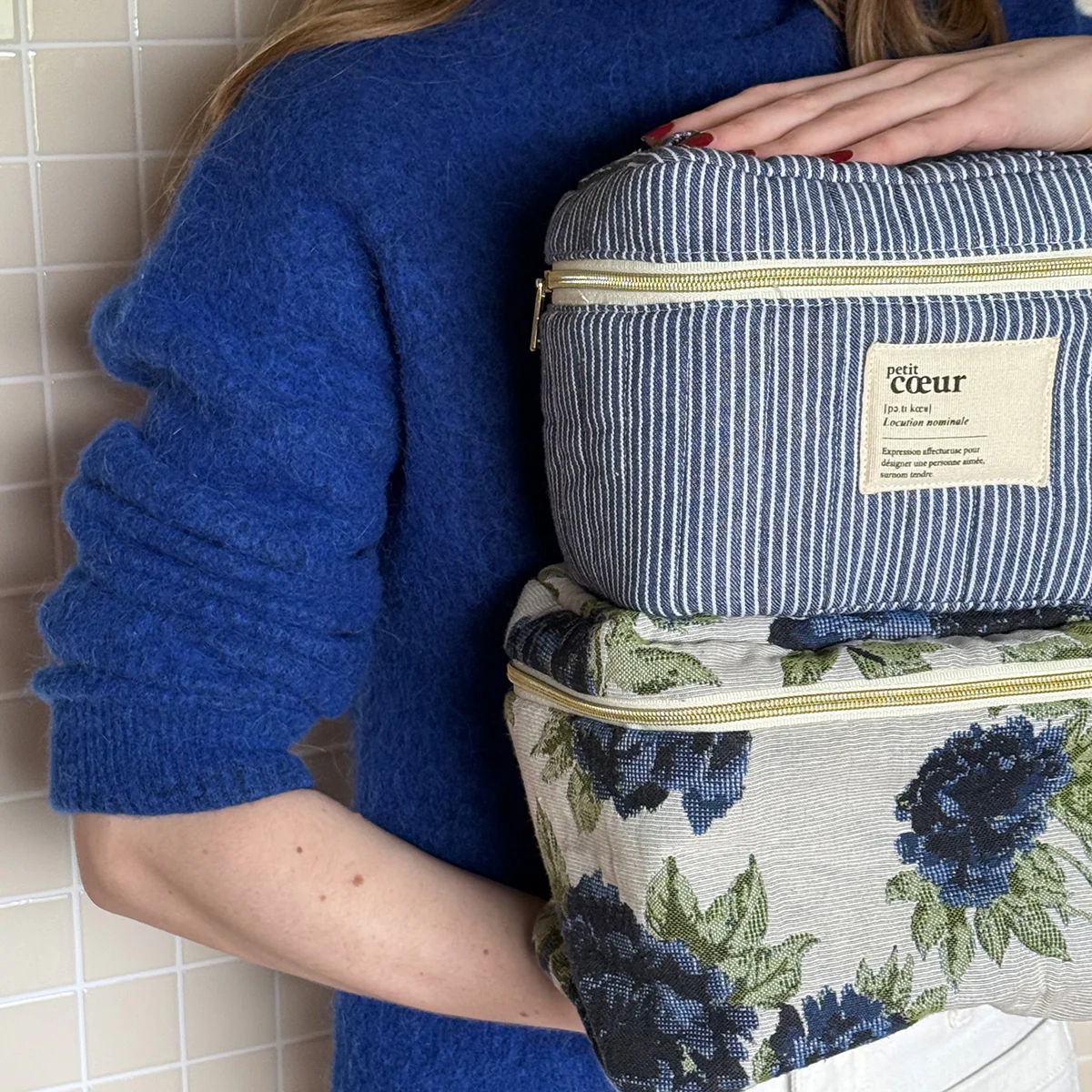 Tissu jacquard - Hortensia - Bleu - Image 4