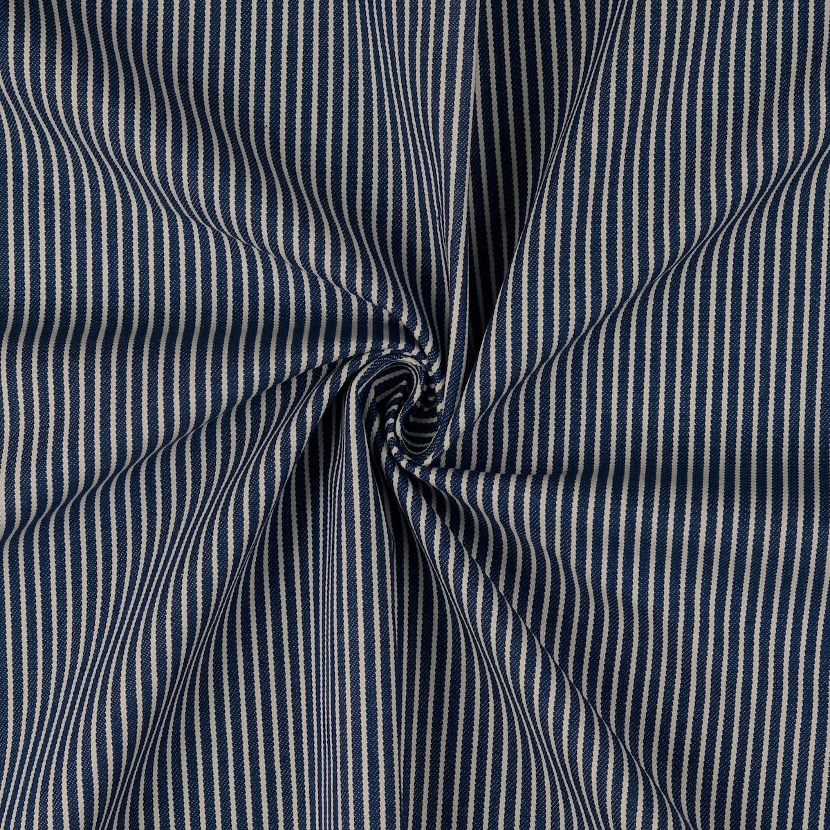 Tissu Jean - Rayures tissées - Bleu et blanc - 330g/m2 - Image 3