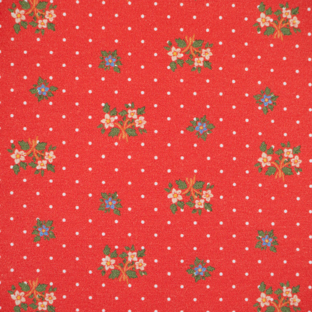 Tissu Jersey Bio - Ikatee® - Polka flowers - Rouge - Image 3