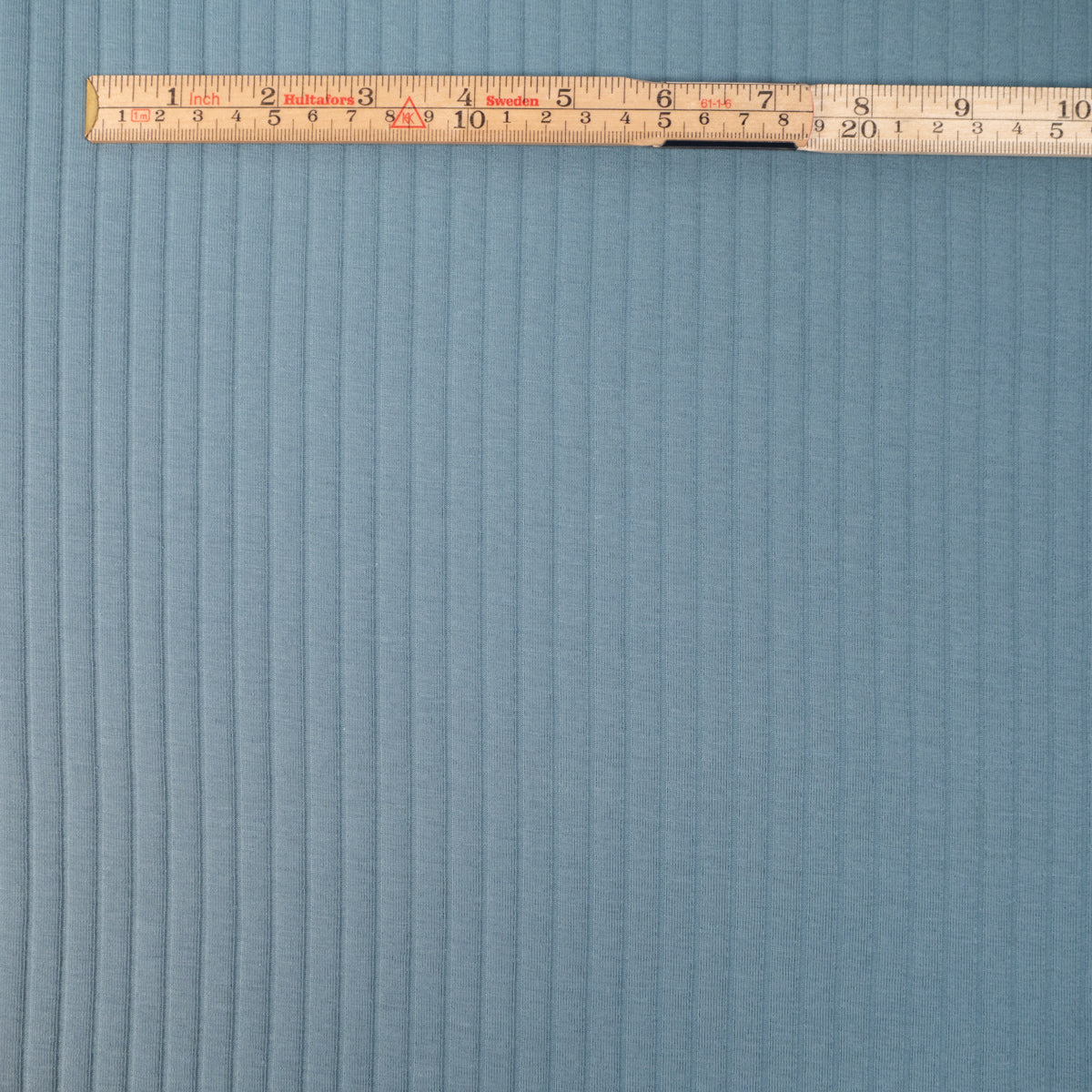 Tissu jersey côtelé en coton stretch - Bleu - Image 9