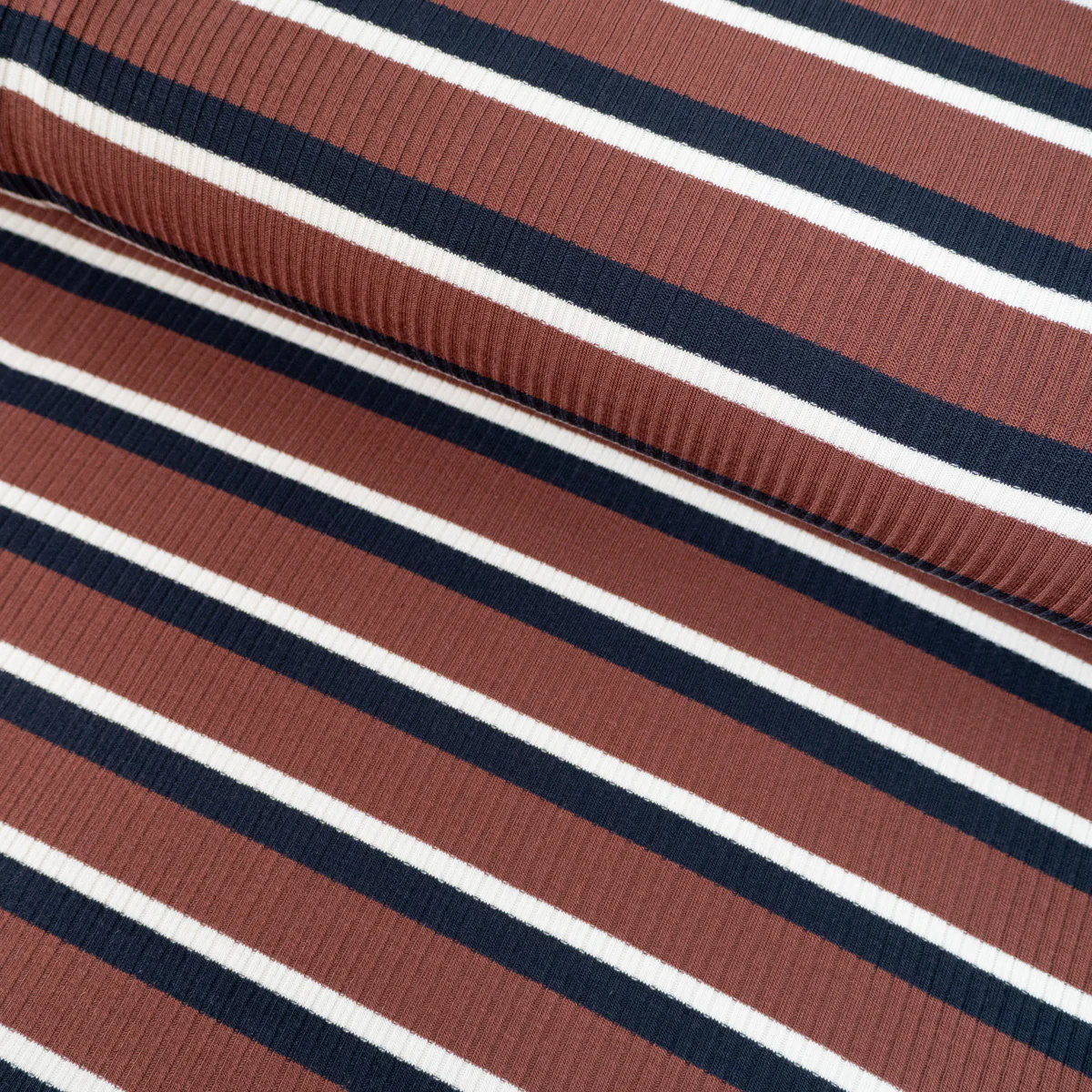 Tissu jersey côtelé de tencel- MeetMilk® - Derby - Marron - Image 4
